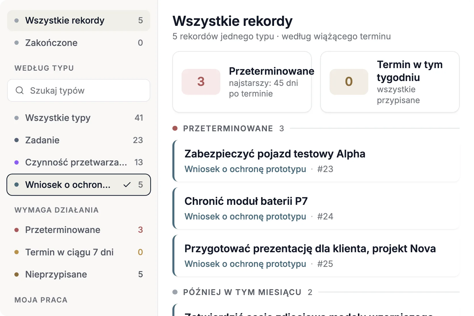 Otwarte wnioski o ochronę prototypów z terminami w Complaica
