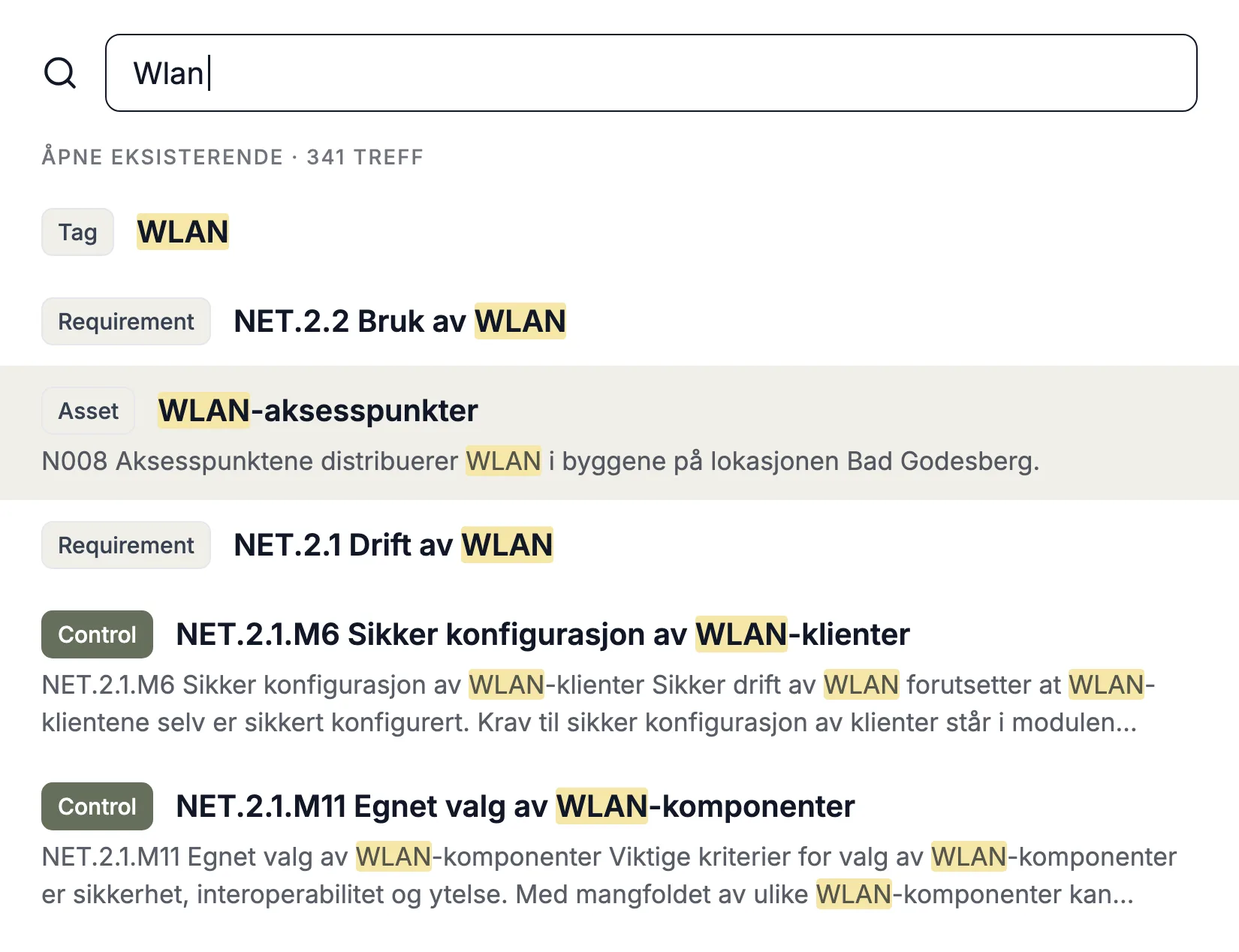 Hvor man finner hva